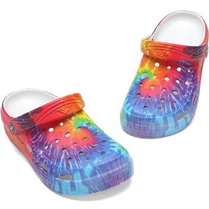 Rainbow Tie-Dye Kids Crocs Like Shoes